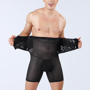 Bóxer moldeador de cuerpo para hombre, ropa interior de cintura alta con banda ajustable de malla, Control de barriga, nuevo - Product Image 2
