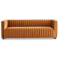 Canapé banquette moderne en velours capitonné pour restaurant commercial, mobilier de salon pour café, hôtel, bar