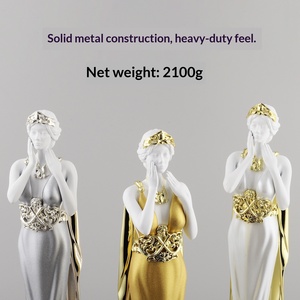 Trophée Créatif de 35 cm en Métal Doré et Argenté Haut de Gamme, Design Déesse Solide, Sculpture d'Art Abstrait Personnalisée de Déesse <span class=keywords><strong>Muse</strong></span> - Product Image 2