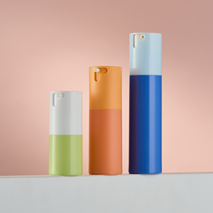 Forma redonda personalizada verde naranja azul Color giratorio como contenedor al por mayor <span class=keywords><strong>15ml</strong></span> 30ml 50ml botella sin aire esencia agua - Product Image 1