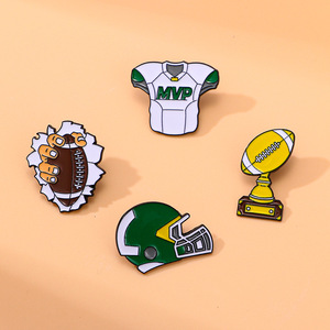 Gran oferta, broche con emblema conmemorativo de Rugby <span class=keywords><strong>Super</strong></span> <span class=keywords><strong>Bowl</strong></span>, insignias de aleación, broche deportivo de fútbol <span class=keywords><strong>NFL</strong></span>, alfileres decorativos, Pin de esmalte suave - Product Image 4