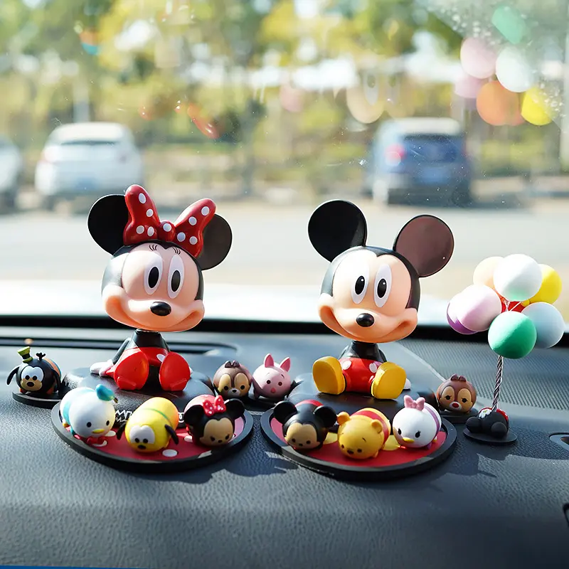 Aksesori Mobil Anime 3D kartun Mouse lucu tokoh aksi hadiah promosi ornamen grosir mainan tokoh aksi kustom