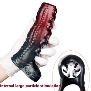 Funda de silicona suave con forma de tentáculo de pulpo para pene, extensor de pene, estimulador de eyaculación retardada, juguetes sexuales para hombres. - Product Image 3