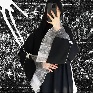 Nuevo Vestido Musulmán Mexizo para Ramadán, Talla Grande, Elegante, de Encaje Nida Negro, Abaya Cerrada, Transpirable, Estilo Dubái - Product Image 3