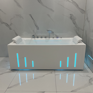 Baignoire Balnéo de Luxe à Effet Cascade avec Massage Hydro & Air, en Acrylique, Double Spa, Jacuzzi avec Douche - Product Image 5