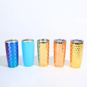 New Laser Fish Scale Design Milk Coffee Tea Vacuum Cup Stainless Steel Water Cup Manufacture