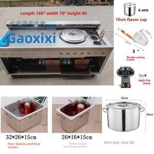 Cuisinière à <span class=keywords><strong>gaz</strong></span> mobile commerciale à haut rendement de 1.8m Snack Bar Cart Snack Food Stall Design personnalisé avec un prix abordable - Product Image 2