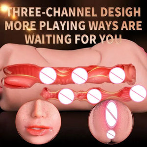 맞춤형 3채널 시뮬레이션 남성용 입 모양 자위기구 에어크래프트 컵 (치아 모양 유명 기구 몰드) - Product Image 2