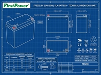 Batería Recargable de Plomo-Ácido Libre de Mantenimiento FirstPower FP6200 6V20Ah para UPS, Vehículos Eléctricos y Equipos Médicos