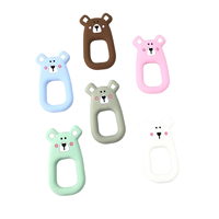 Jouet de dentition en silicone en forme de souris pour bébé, qualité alimentaire, anti-morsure, pour 0-24 mois, solution personnalisée pour enfants