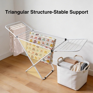 Stendibiancheria a un livello pieghevole in metallo a forma di ala di gabbiano, stendino da terra <span class=keywords><strong>per</strong></span> interni ed esterni - Product Image 4