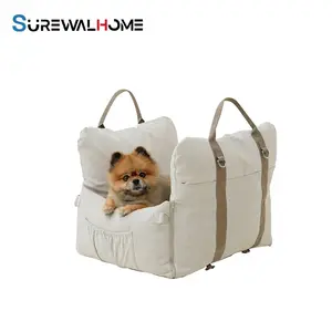 SUREWALHOME moda Pet araba Booster leke dayanıklı Pet yükseltici koltuk küçük ve orta köpekler için nem dayanıklı yavru yatak