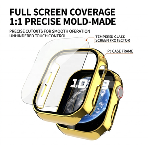 Funda Protectora al por Mayor para Apple Watch Serie 10 42mm 46mm, Protector de Pantalla de PC con Cristal Templado Resistente a Arañazos - Product Image 5