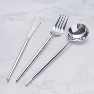 KaiYuan poignée aiguisée de polissage de miroir de style anglais couverts argentés en acier inoxydable de qualité supérieure pour le mariage - Product Image 4