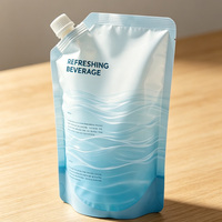 Sachets Doypack en plastique anti-fuite avec bec verseur, imprimés sur mesure, en feuille d'aluminium de qualité alimentaire, pour l'emballage de boissons liquides