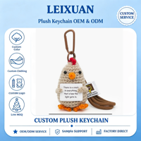 Mini porte-clés poulet tricoté à la main, pendentif charmant de dessin animé, crochet tendance pour sac quotidien, décoration haut de gamme pour sac à dos, cadeau