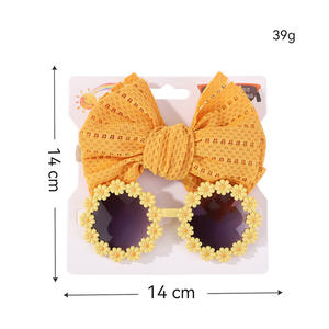 Gafas de sol infantiles con diseño de girasol de dibujos animados y diademas de esqueleto de color sólido - Product Image 6