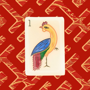 Juego de Mahjong Art Nouveau Oriental, Fichas de Mahjong de Marfil con Diseño de Vides Florales Pintadas a Mano, para Amantes de la Cultura - Product Image 5