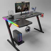 Bureau debout en forme de L, hauteur réglable, bureau d'angle électrique pour le gaming, table d'ordinateur assis-debout, noir carbone