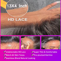 Perruque Courte Bouclée Pixie en Cheveux Humains, Noire Naturelle, Sans Colle, avec Dentelle Frontale Pré-Plumée, Cheveux Vierges Bouclés et Volumineux pour Femmes