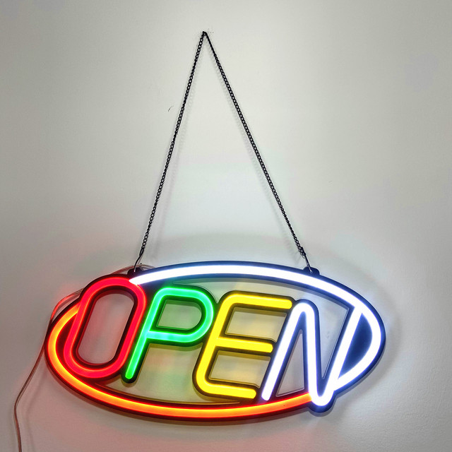 OPEN Neon Sign LED Business Neon Open Sign Decor Customized Diverse Neon Lights by USB Wire for Bars, Stores, Coffee Shop, Hotel
