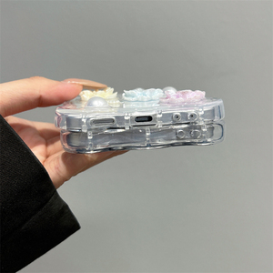 Nueva Funda de Teléfono con Borde Ondulado de Resina con Diseño de Jardín Colorido para <span class=keywords><strong>Samsung</strong></span> Z Flip 7 6 5 4 3, Diseño Moderno - Product Image 6