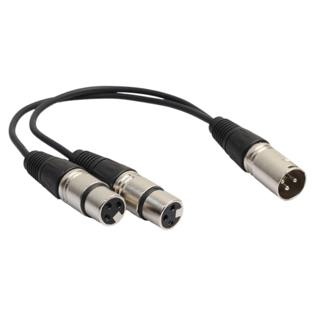 Y Xlr Cable Cords Splitter Cable Dmx Mixing Board Mic Audio Cable 3-Pin Female to Dual 3 Pin Male Xlr Audio Balanced Cable