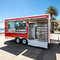 Kiosque de restauration de rue, camion de restauration pour poulet frit, remorque alimentaire avec équipement de rôtisserie à vendre