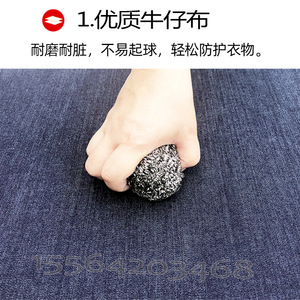 Delantal de mezclilla azul oscuro resistente al aceite para soldadura y carpintería - Product Image 5