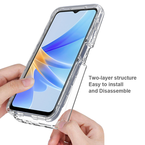 Funda de teléfono TPU + PC de cuerpo completo 360 para OPPO A17 A16 A54S A93 A74 <span class=keywords><strong>A94</strong></span> A95 RENO 5 6 Lite 4G 5G, funda transparente para teléfono móvil - Product Image 3