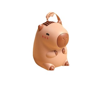 Nouvelle Arrivée Été Créatif Ventilateur Portable Mini USB à Faible Bruit en Forme de Capybara en Plastique à Suspendre au Cou avec Cordon Personnel - Product Image 1