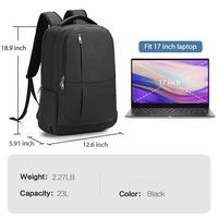 Sac à dos professionnel pour homme avec logo personnalisé, résistant à l'eau, grande capacité, pour ordinateur portable 17 pouces, idéal pour les trajets quotidiens et les voyages décontractés