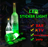 Dessous de verre à LED pour éclairage de bouteille Dessous de verre pour fêtes de bar Fournitures de fête promotionnelles Autocollants pour tasses Dessous de verre
