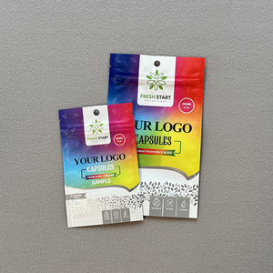 定制塑料包装袋三侧密封透明拉链锁可重复使用可重新密封的小聚酯薄膜袋 - Product Image 4