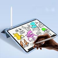 Convient pour iPad Air 4 Apple 10.9 pouces nouveau faux cuir antichoc à trois volets étui pour tablette avec fente pour stylo