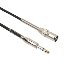 Fabbrica 0.3m testa in lega di zinco 6.35 stereo rivoluzione XLR linea audio pubblica