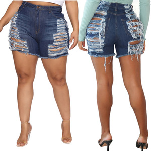<span class=keywords><strong>Short</strong></span> En <span class=keywords><strong>Jean</strong></span> déchiré extensible pour femmes, nouvelle mode été Sexy, Denim élastique, personnalisé, court, - Product Image 3