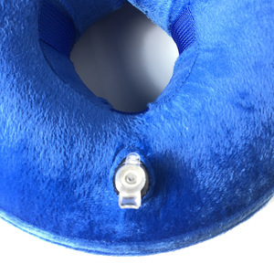 Collier de récupération gonflable pour animaux de compagnie, bleu gris, taille moyenne, protection post-chirurgie pour le cou, pour chiens et chats, fournitures pour animaux de compagnie - Product Image 2