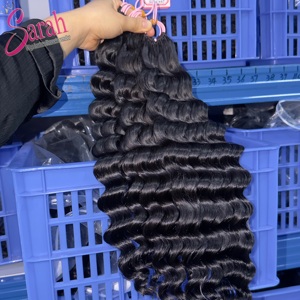 Extensions de cheveux humains vietnamiens tressés sans nœuds, style bohème, bouclés crépus, micro-boucles invisibles, pour tissage au crochet <span class=keywords><strong>Miracle</strong></span> Knot - Product Image 3