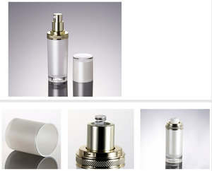 Sang Trọng Thiết Kế Mới Nhựa Acrylic Jar Và Lotion Chai Mỹ Phẩm Container Với Bơm Phun Cho Chăm Sóc Da Huyết Thanh - Product Image 4