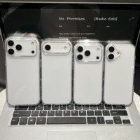 Coque de téléphone transparente en acrylique épais et antichoc de 2.5mm pour iPhone 13 14 15 16 17 Pro Max
