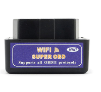 Top Selling16 pin Wifi OBD2 escáner de diagnóstico de coche ELM327 OBD 2 adaptador lector de código OBDII trabajo para dispositivos iOS y Android