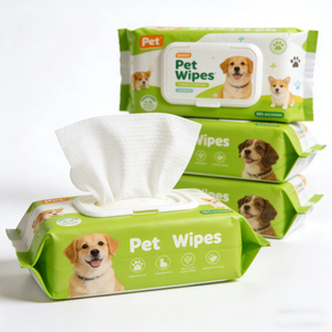 Toallitas Húmedas Hipoalergénicas para Mascotas, Toallitas <span class=keywords><strong>de</strong></span> Limpieza e Hidratación para Patas, Trasero, Orejas y Ojos <span class=keywords><strong>de</strong></span> Perros - Product Image 1