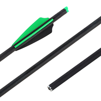 Flèches de carabine à poulies en carbone de 20 pouces (7,62 mm) les plus vendues avec pointes en acier et ailettes en plastique de 3 pouces en forme de bouclier lunaire pour la chasse et le tir