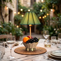 Lampe de table LED à capteur tactile, abat-jour en rotin, support en bambou, batterie personnalisée, sans fil, rechargeable, flexible, lumière réglable, intérieur
