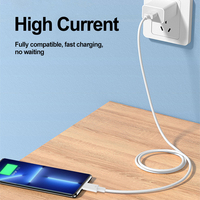 Cable USB a Tipo C de Carga Súper Rápida de 66 W y 6 A, Cable de Carga para Teléfono de Alta Corriente de 65 W, Duradero, de TPE, para Teléfonos Inteligentes