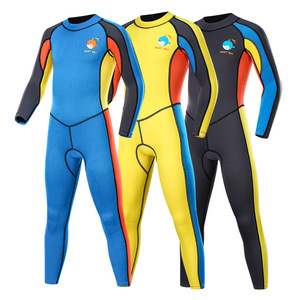 <b>Kids</b> Long Sleeve Wetsuit Neoprene Full Body <b>Swim</b> <b>Suit</b> Color Blocked Waterproof UV Protection Unisex Spring Summer - Product Image 1