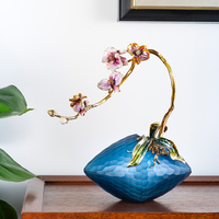 RORO-Ornements de Fleurs en Émail Orchidée, Décoration de Maison Moderne de Luxe, Décoration Nordique, pour les Nouveaux Cadeaux de la Maison