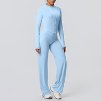 PASUXI 2026 Ensemble de Sport 3 Pièces Personnalisé pour Femme, Tenue de Yoga de Fitness Sans Couture à Manches Longues
