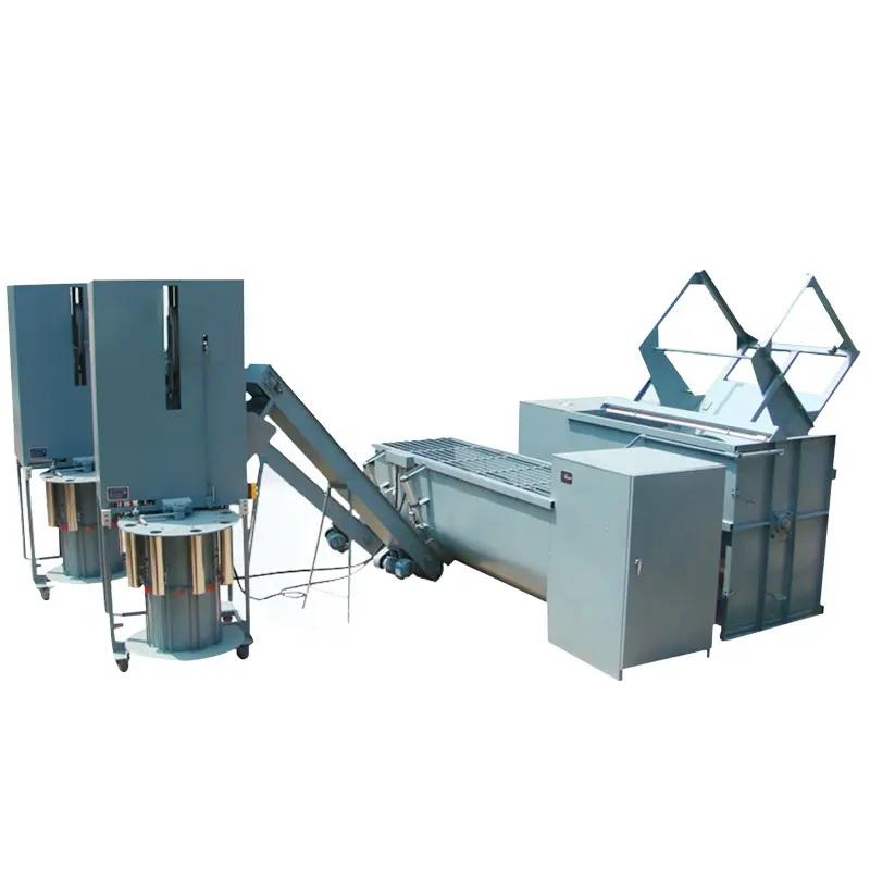 Automatic mushroom bag filling production line mushroom substrate bagger and mixer